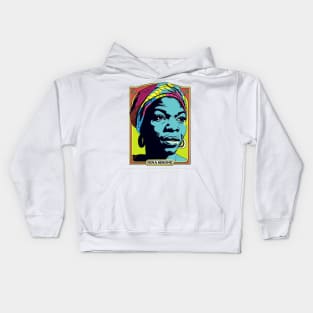 Nina Simone /\ Original Retro Fan Art Design Kids Hoodie